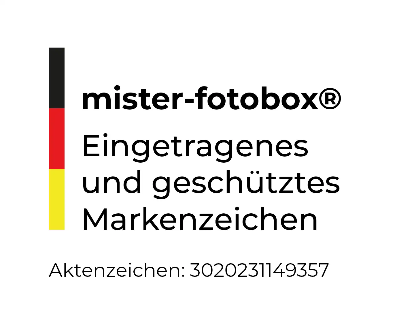Signet: mister-fotobox ist Ein eingetragenes Markenzeichen