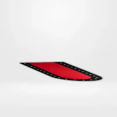 Roter Teppich als optionales Zubehör für den Fotospiegel – ideal für festliche Events und VIP-Auftritte